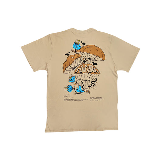 Blue Lotus Beige T Shirt